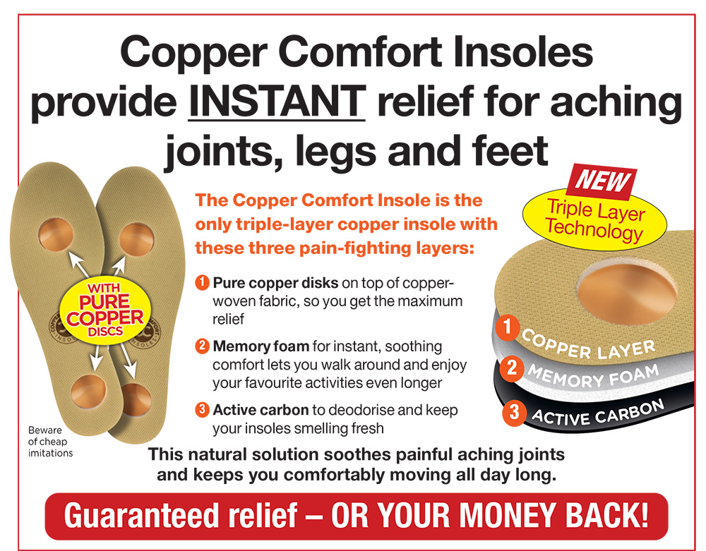 Copper Comfort Insoles offer