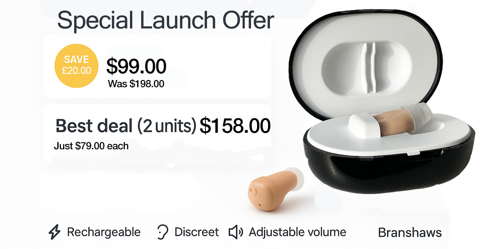 Micro Infini-Ear charging case and earpiece